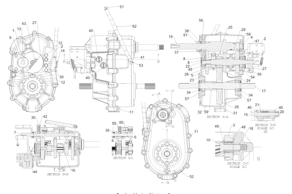 Transfer Case Kit Diagram and Parts List for 747EFI4X4 (37AM485D010)(2017) Cub Cadet Lawn Tractor Accessories